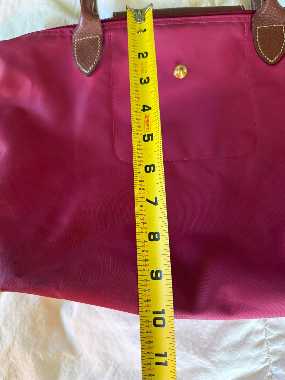 Longchamp tote- medium/hot pink - Picture 6 of 7